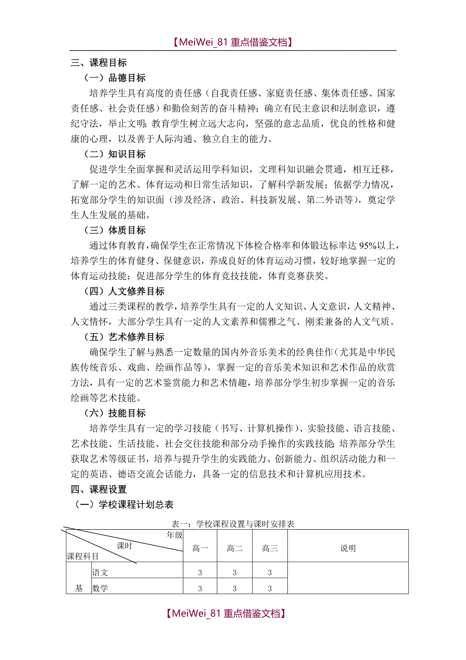 【9A文】中光高级中学学校课程计划_第2页