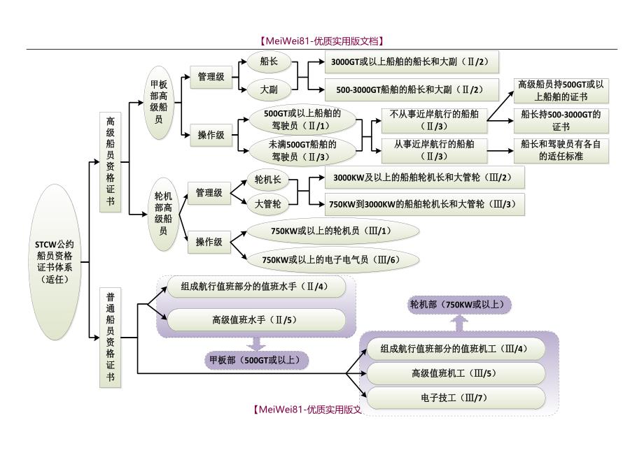 【8A版】STCW公约证书体系图_第1页