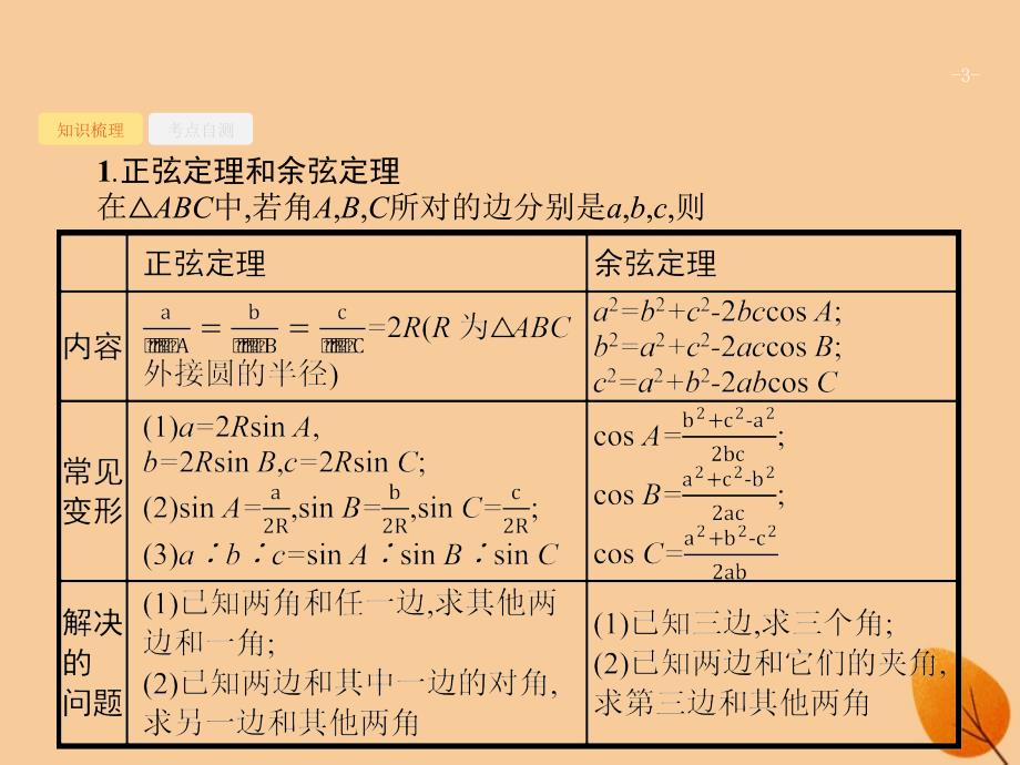 （福建专版）2019高考数学一轮复习_4.7 解三角形课件 文_第3页