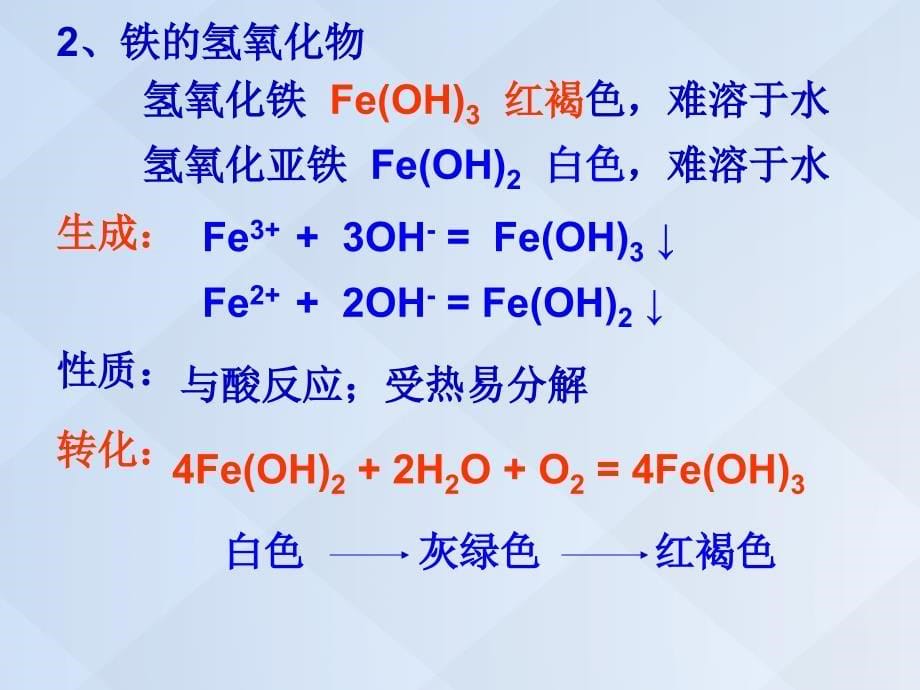 黑龙江省佳木斯市松北高级中学高中化学_3.2几种重要的金属化合物课件 新人教版必修1_第5页