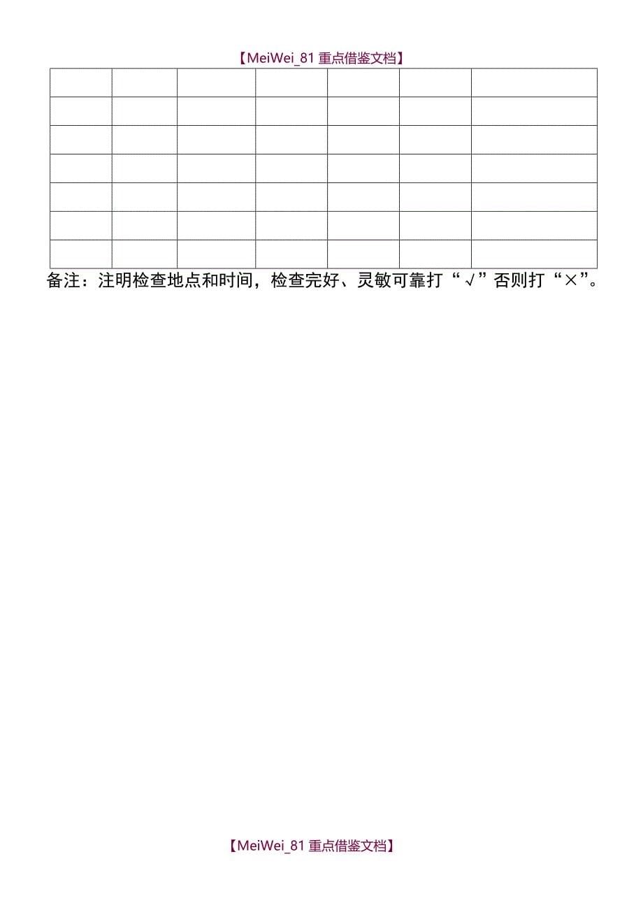 【9A文】煤矿机电运输各种记录表汇编(表格汇编)_第5页