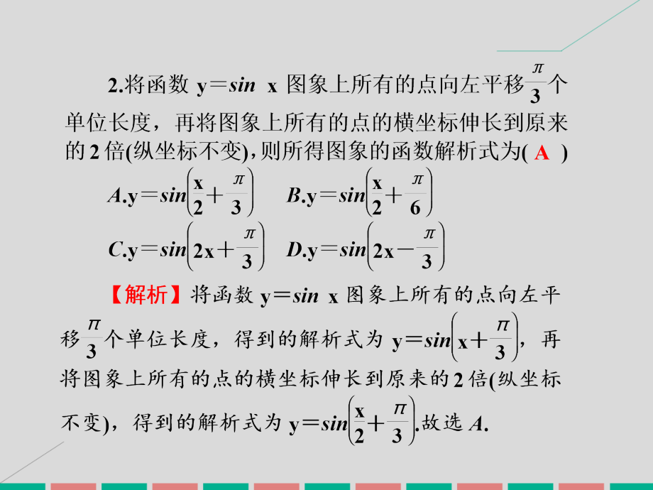 高考数学一轮复习_4.21 三角函数的图象课件 理_第4页