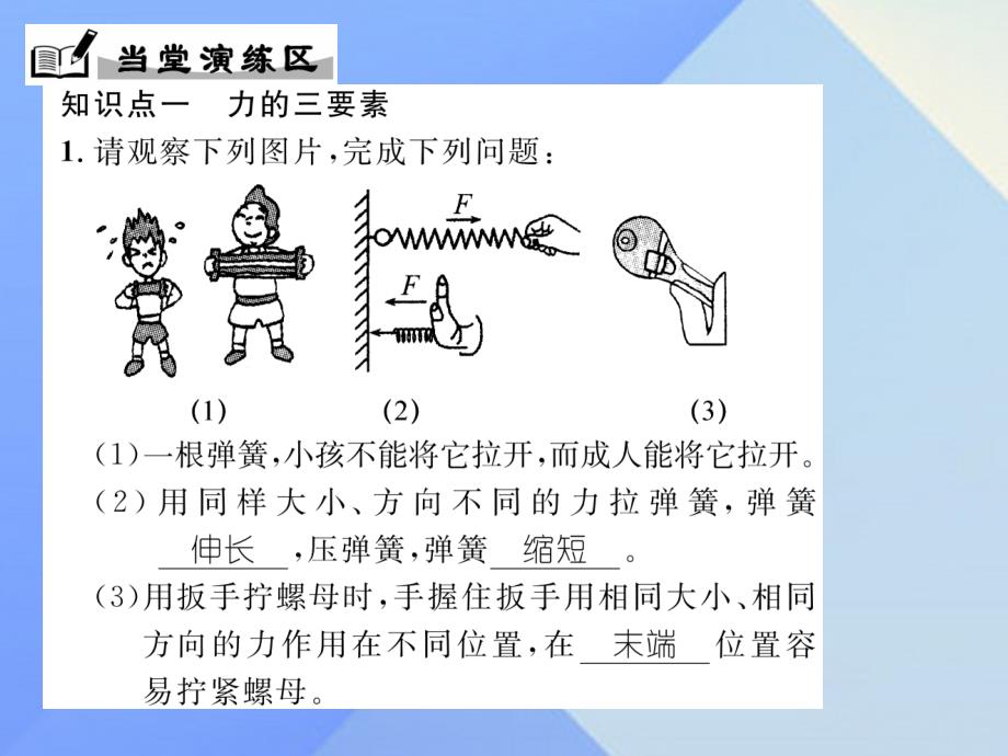 （贵阳专版）八年级物理全册_第6章 熟悉而陌生的力 第2节 怎样描述力课件 （新版）沪科版_第3页