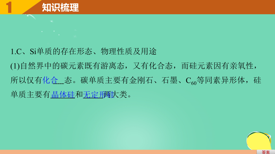 高考化学一轮复习_第4章 常见非金属及其化合物 第12讲 碳、硅及无机非金属材料课件 鲁科版_第4页