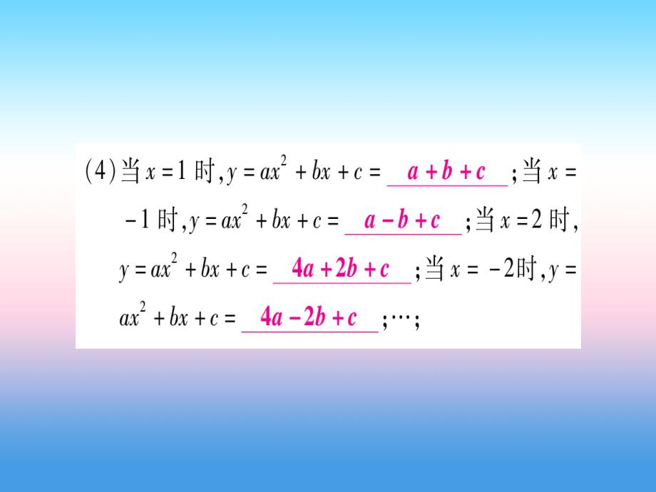 （江西专版）2019届九年级数学下册_小专题（五）二次函数的图象与字母系数之间的关系课堂导练课件（含2018中考真题）（新版）北师大版_第3页