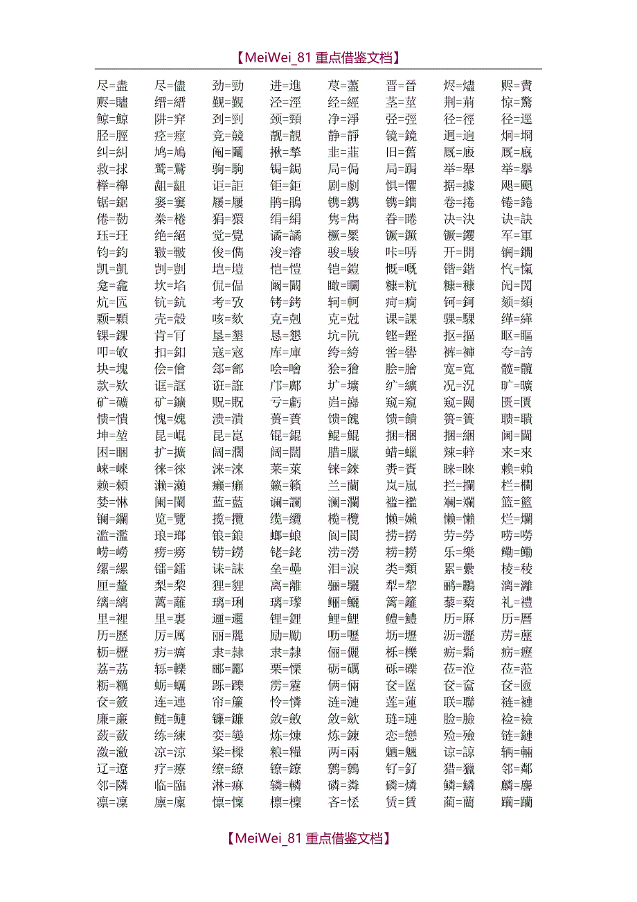 【9A文】最全简体繁体对照_第4页