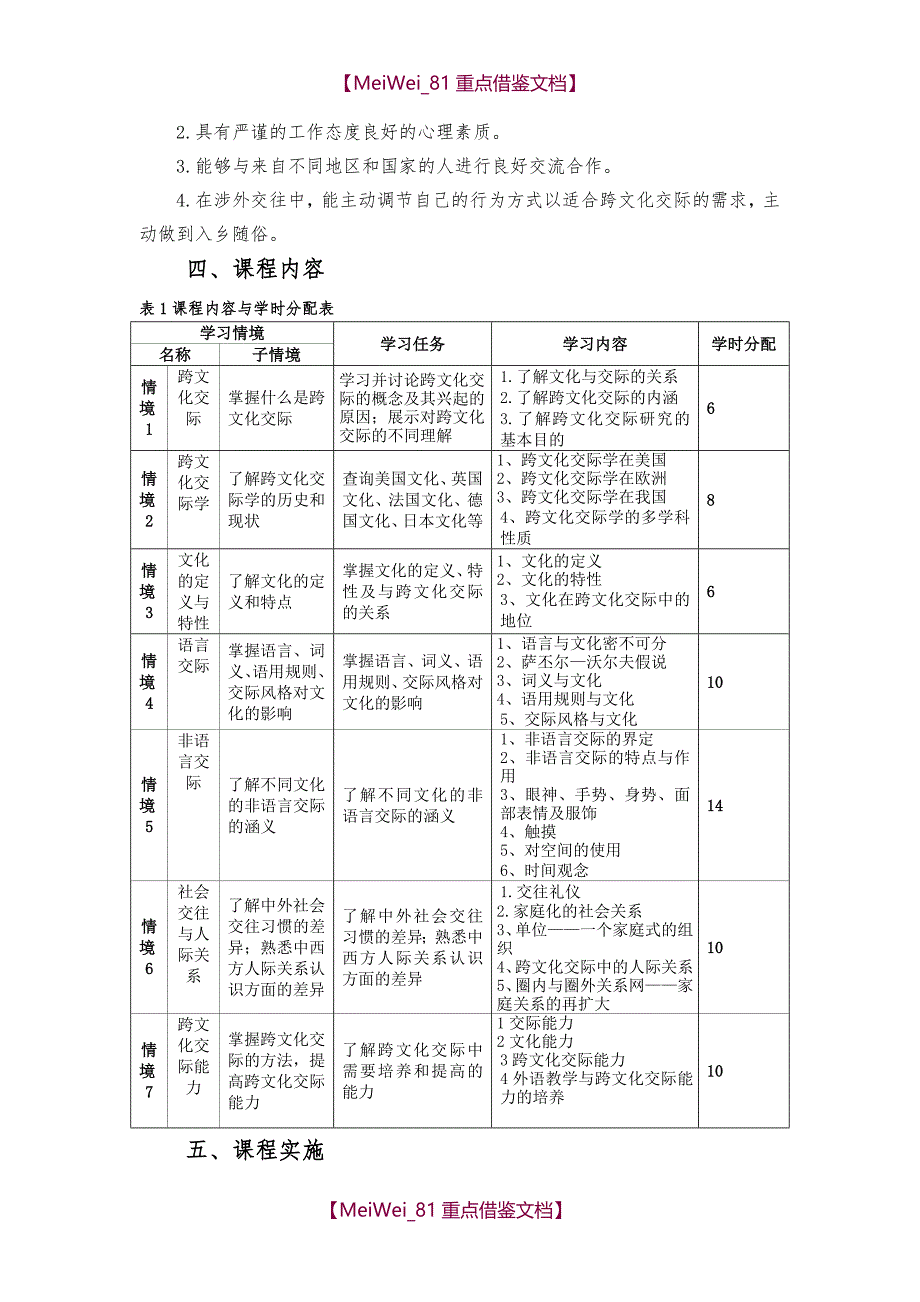 【9A文】跨文化交际课程标准-新_第4页