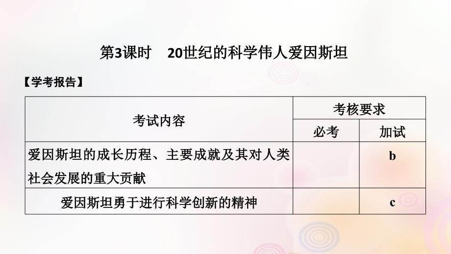 （浙江专用）2018-2019学年高中历史_第六单元 杰出的科学家 第3课时 20世纪的科学伟人爱因斯坦课件 新人教版选修4_第1页