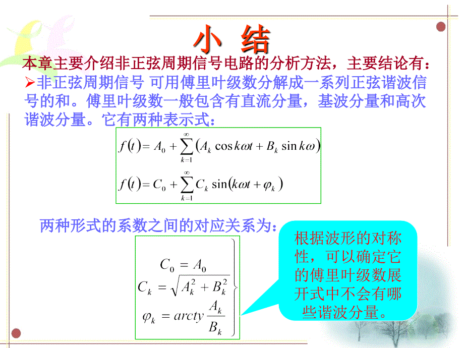 电路基础 教学课件 ppt 作者 康健第六章第六章小结_第1页