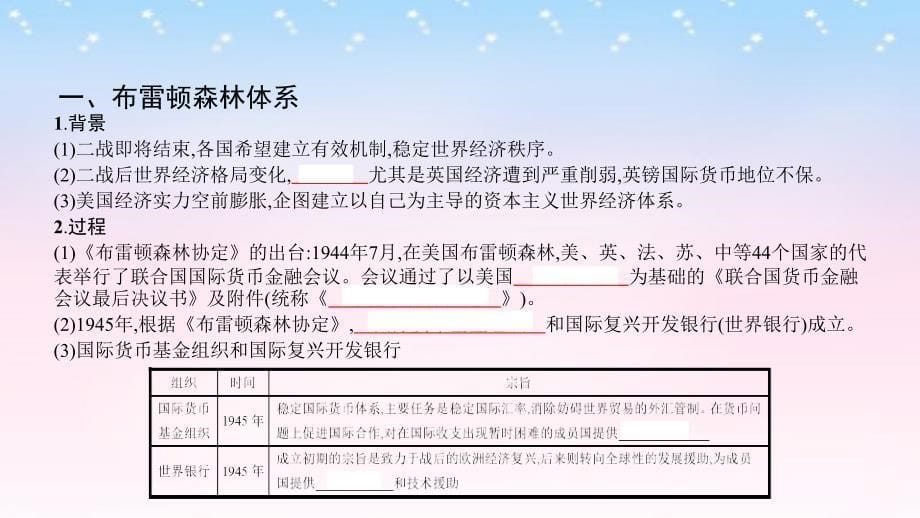 （全国通用）高考历史一轮复习_专题十一 现代世界经济的全球化趋势 第1讲 二战后资本主义经济体系的形成课件_第5页