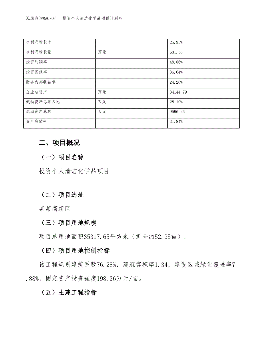 投资个人清洁化学品项目计划书方案.docx_第5页