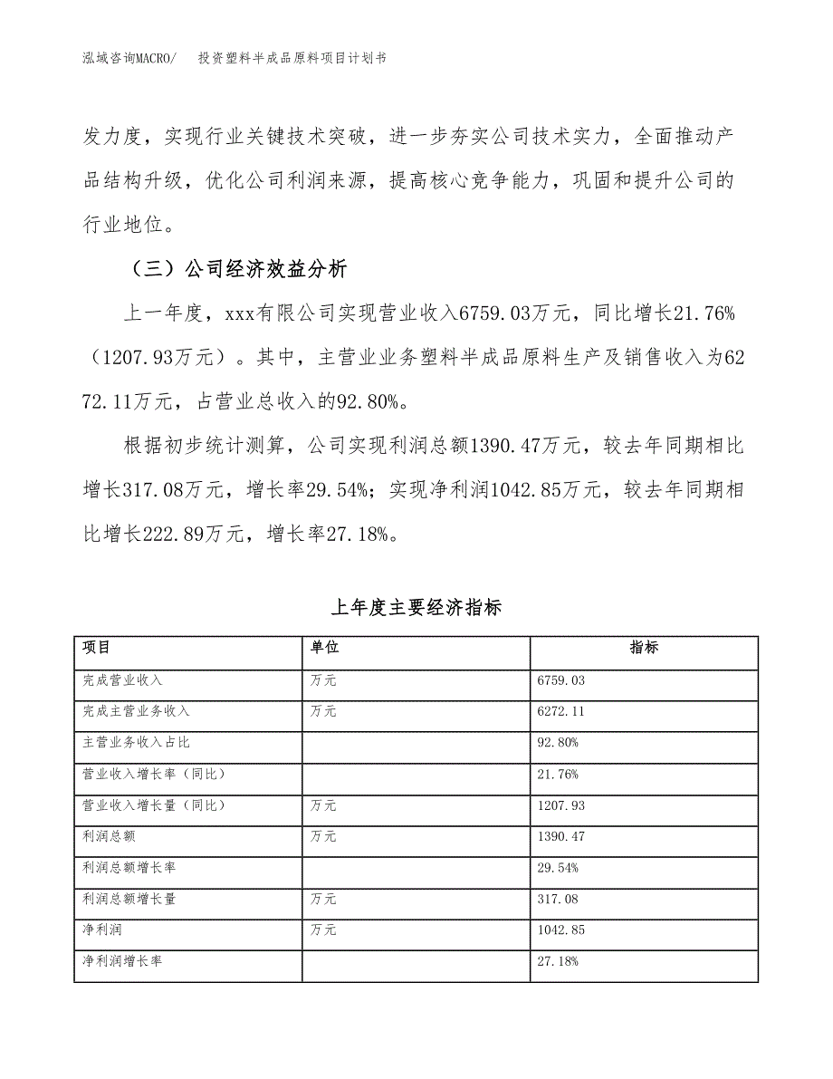 投资塑料半成品原料项目计划书方案.docx_第4页