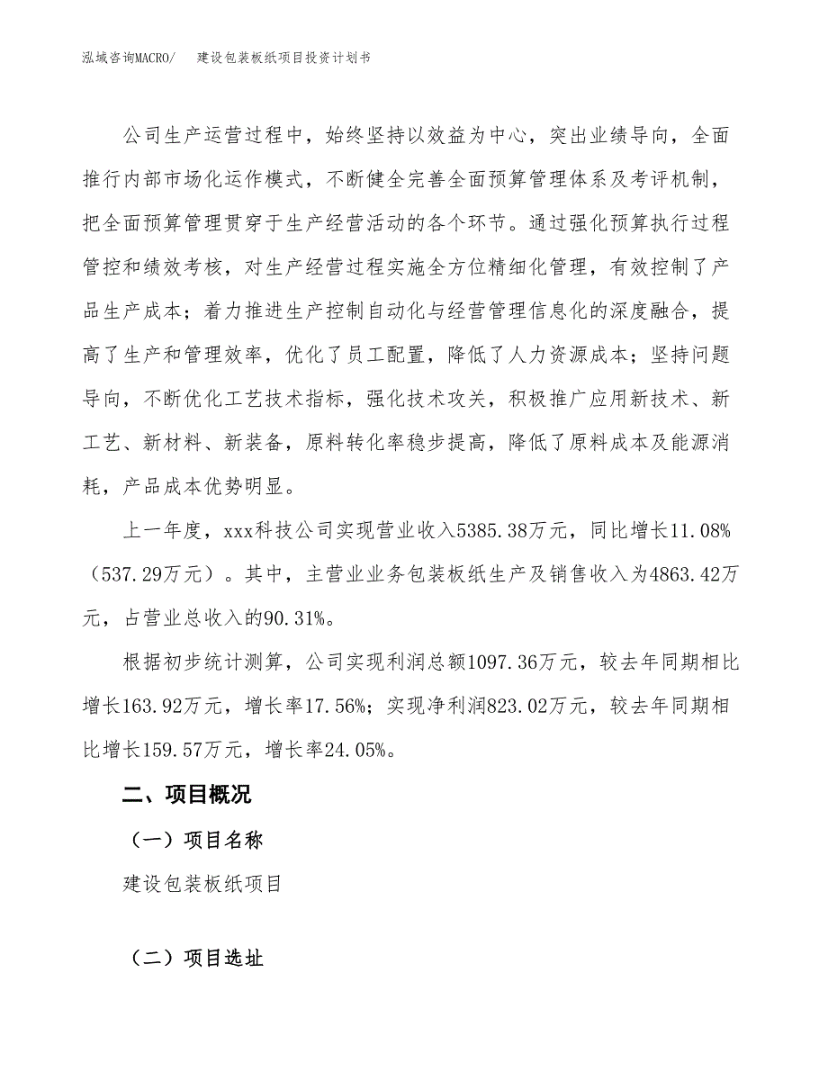 建设包装板纸项目投资计划书方案.docx_第2页