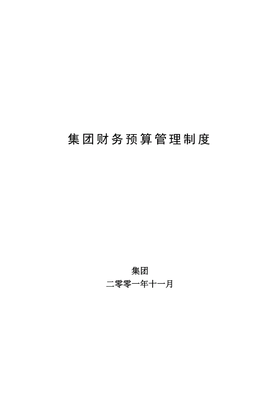 某集团财务预算管理制度总则_第1页