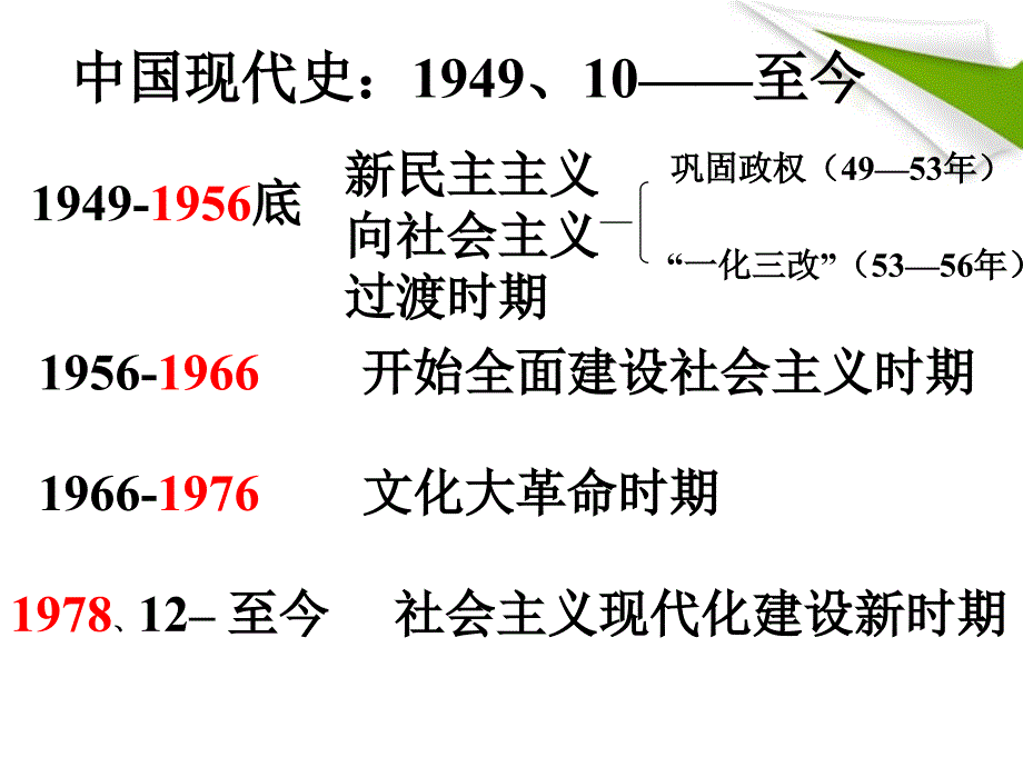 八年级历史下册-第一单元中华人民共和国的成立与巩固复习课件-人教新课标版_第1页