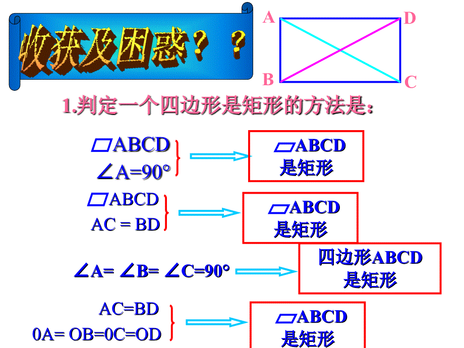 八年级数学下册矩形判定-课件剖析_第3页