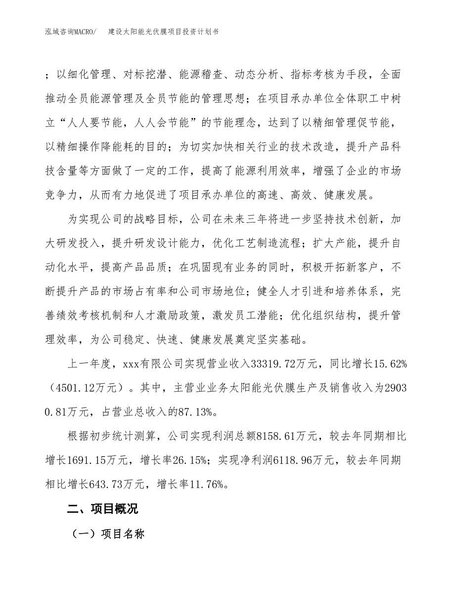 建设太阳能光伏膜项目投资计划书方案.docx_第2页