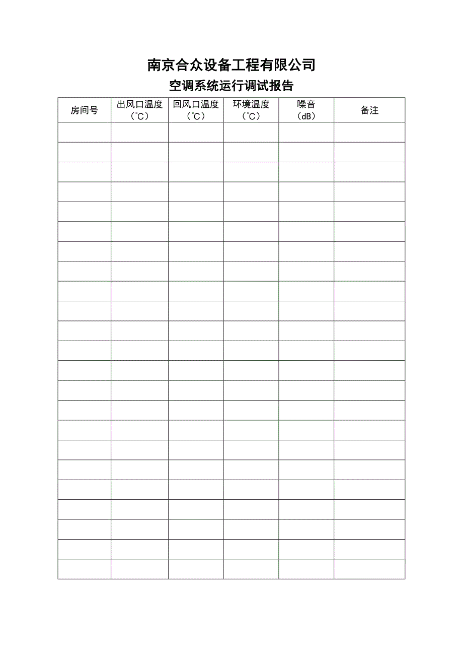 空调系统运行调试报告_第1页