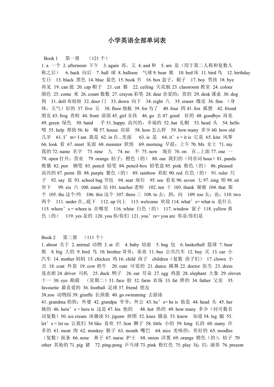 小学1-6年级英语全部单词表_第1页