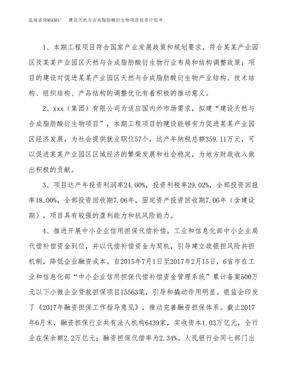 建设天然与合成脂肪酸衍生物项目投资计划书方案.docx_第5页