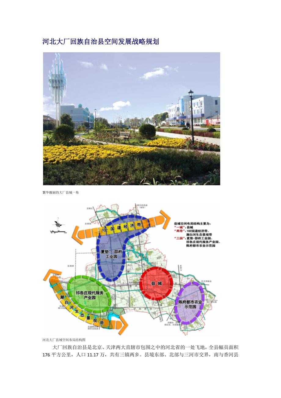 河北大厂回族自治县空间发展战略规划_第1页