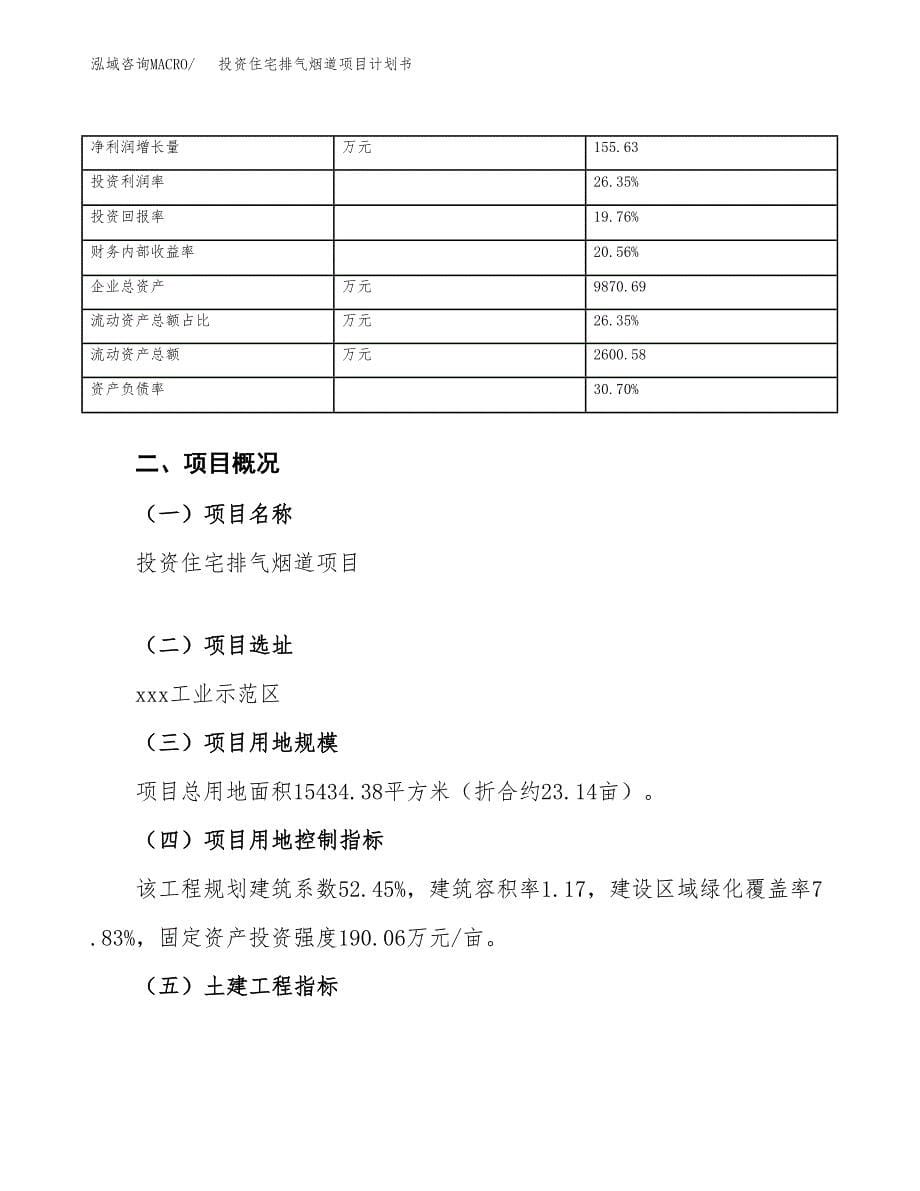 投资住宅排气烟道项目计划书方案.docx_第5页