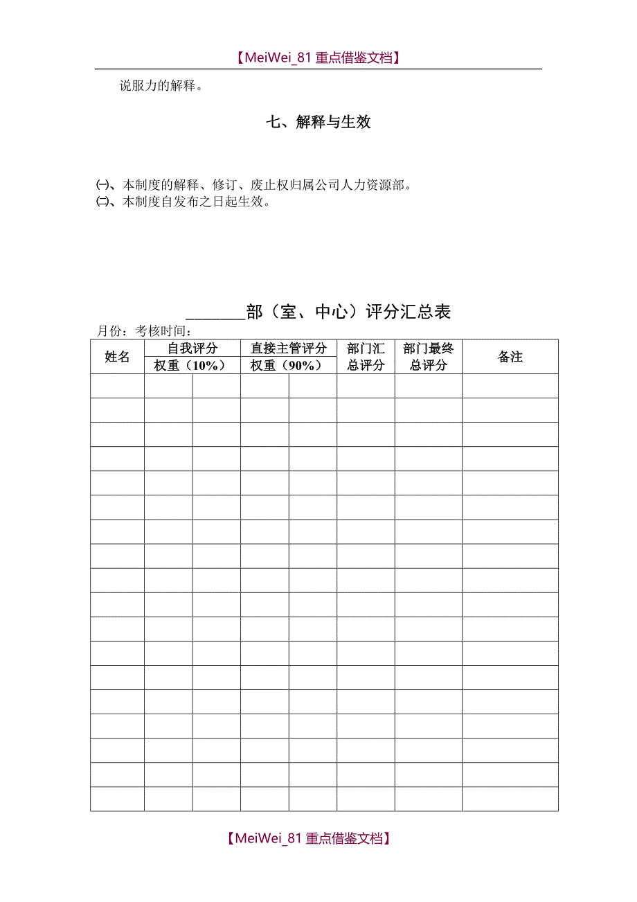 【7A文】公司员工绩效管理制度_第4页