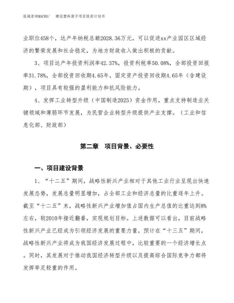 建设塑料袋子项目投资计划书方案.docx_第5页