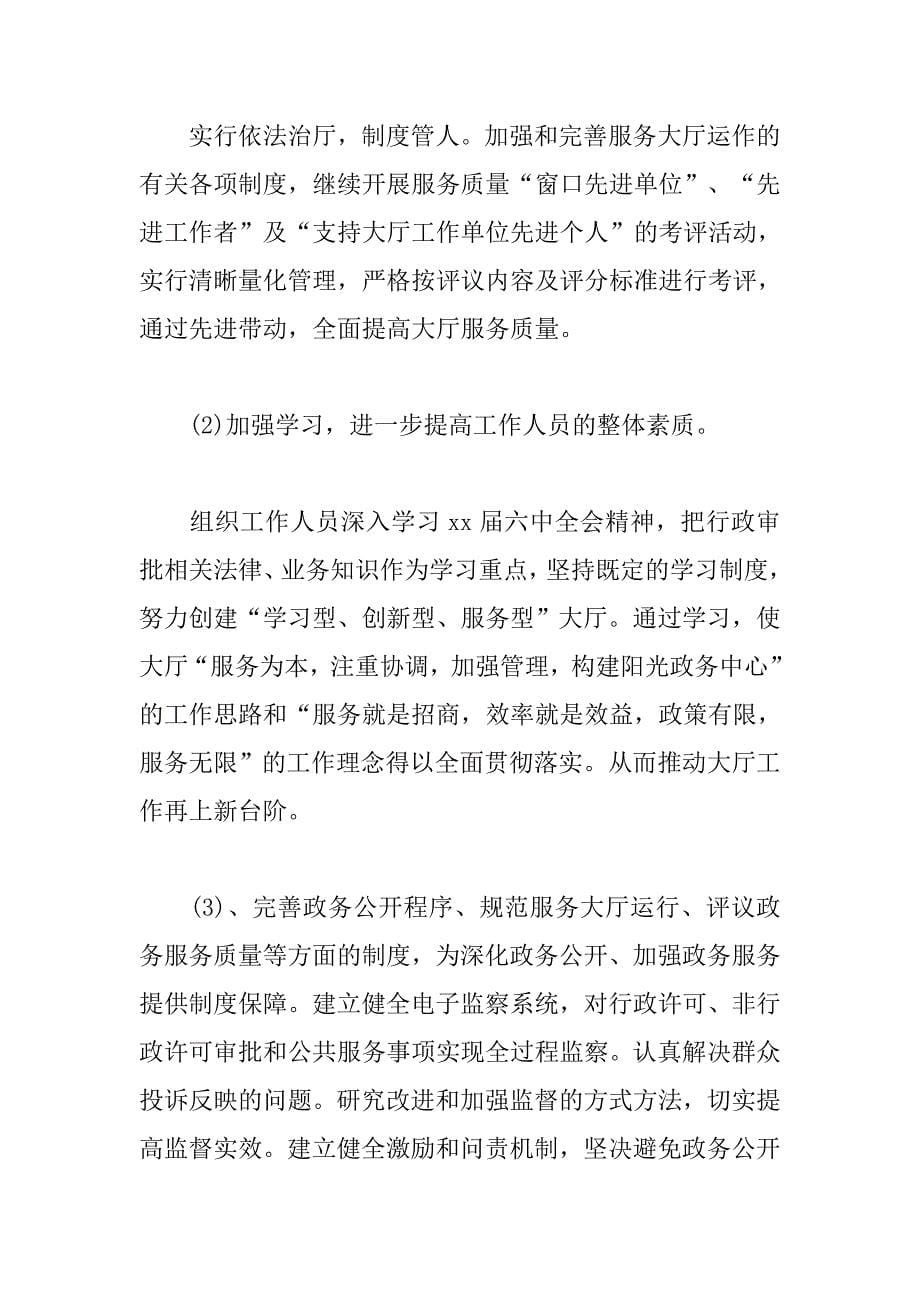 行政服务大厅年终报告及年计划.doc_第5页