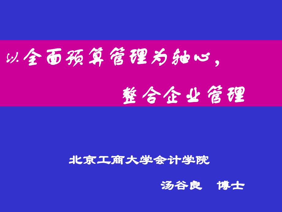 某公司全面预算管理模式_第1页