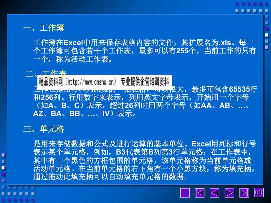 电子表格软件Excel 2003知识分析_第4页