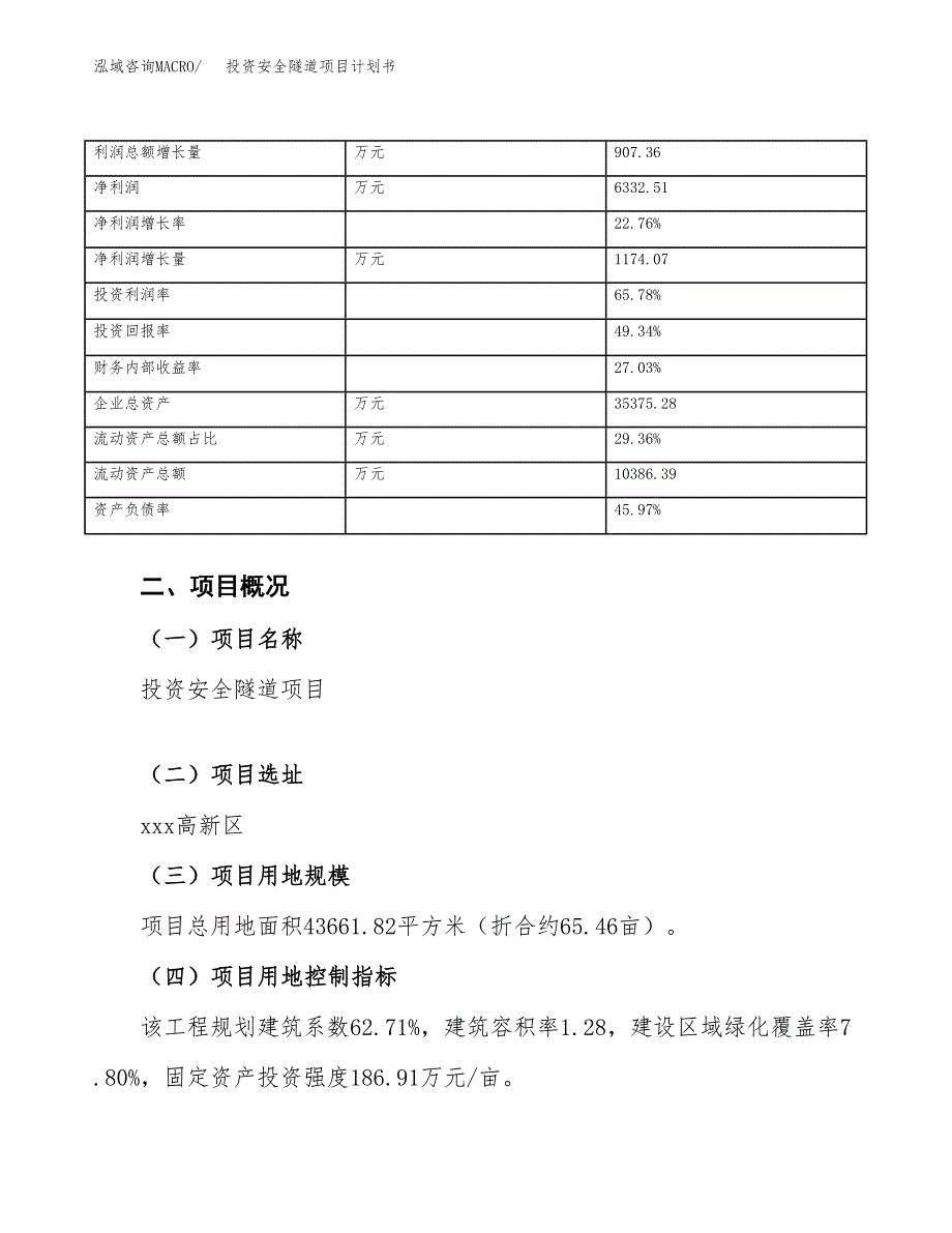 投资安全隧道项目计划书方案.docx_第4页