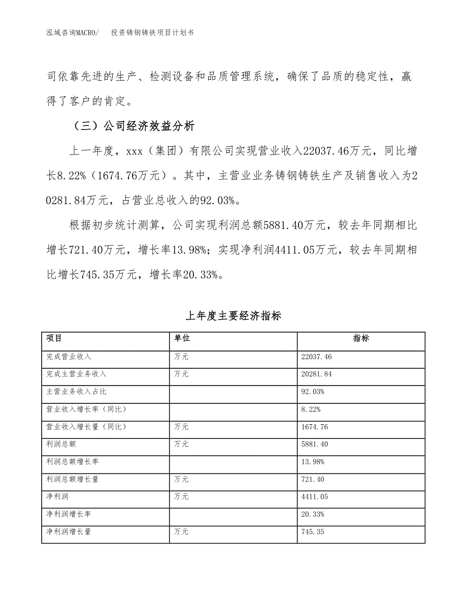 投资铸钢铸铁项目计划书方案.docx_第3页