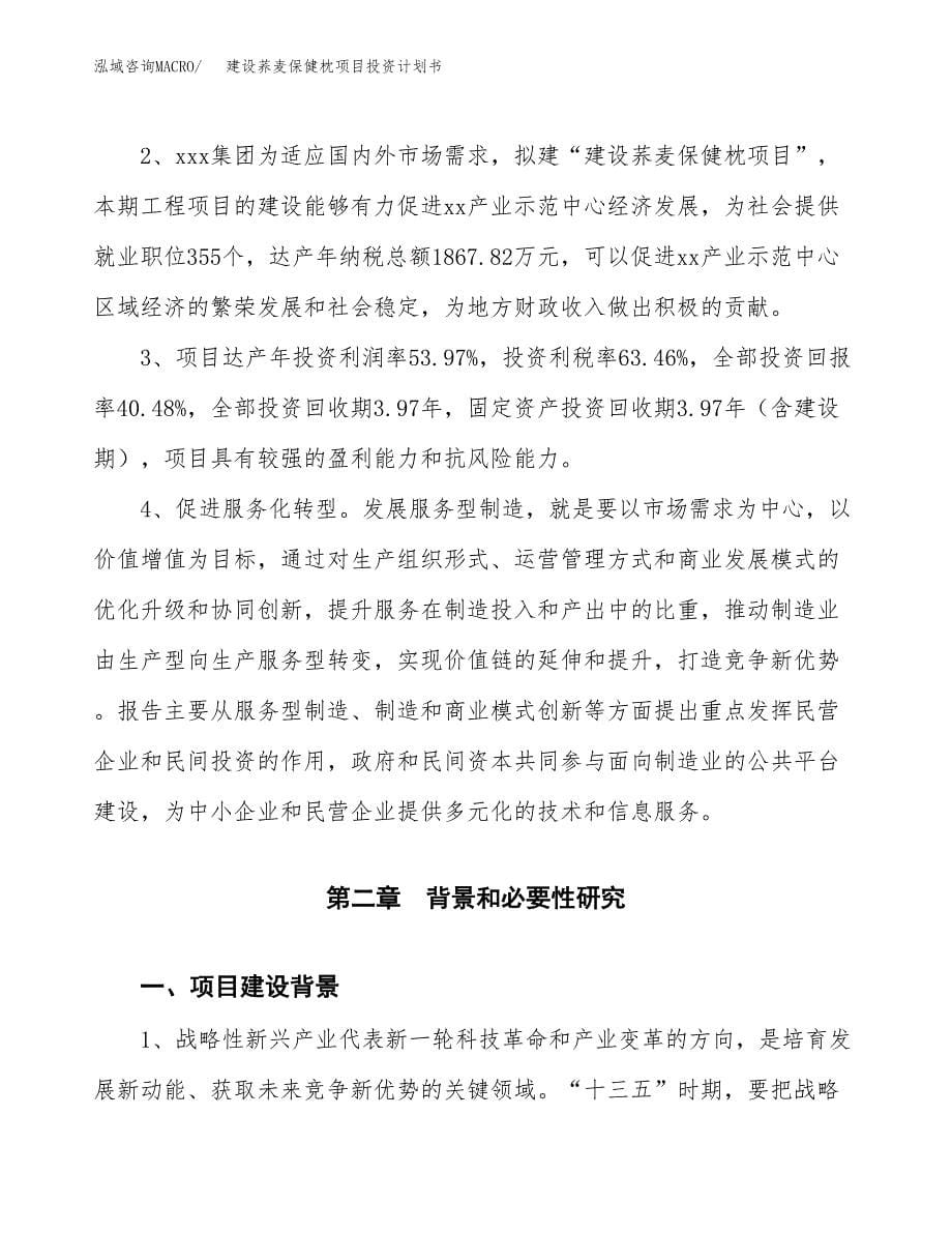 建设荞麦保健枕项目投资计划书方案.docx_第5页