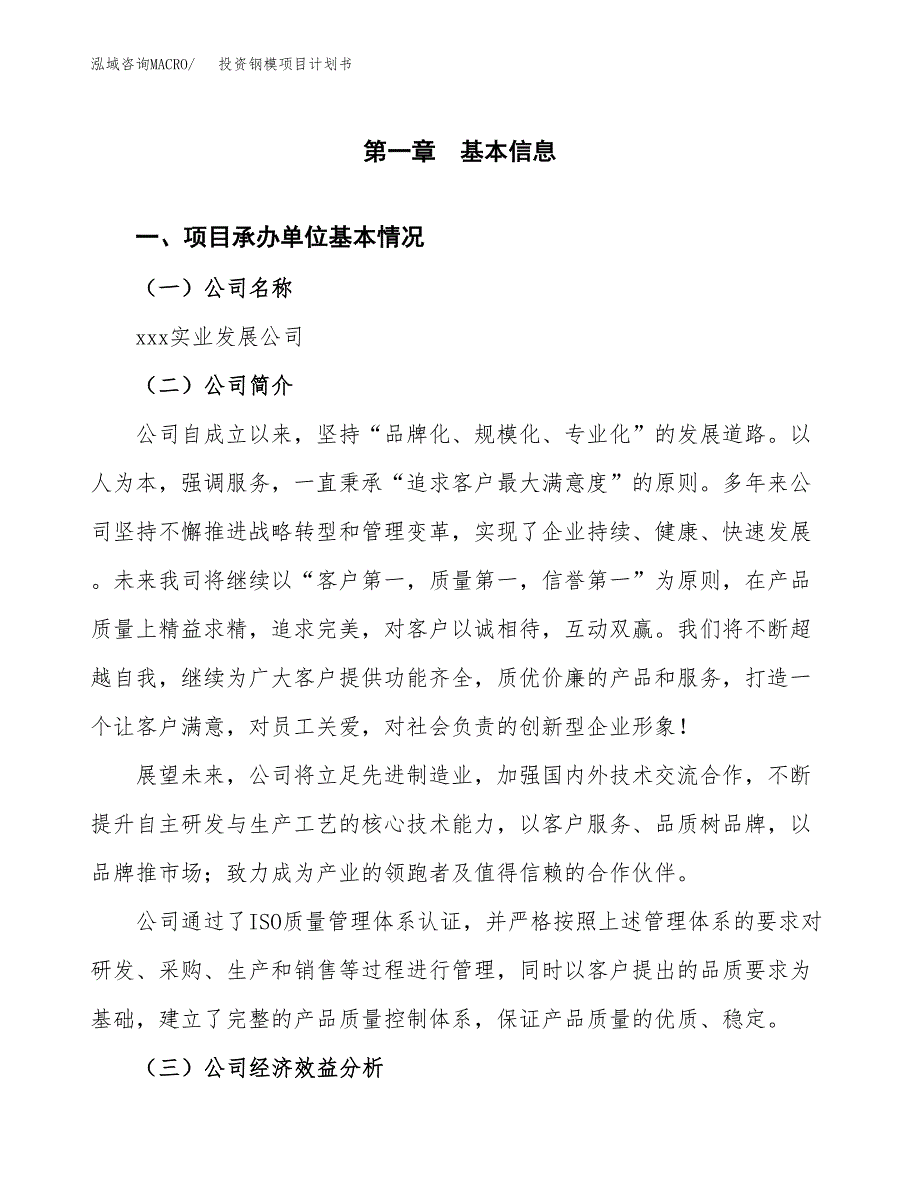 投资钢模项目计划书方案.docx_第2页