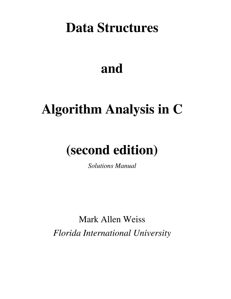 数据结构与算法分析—c语言描述_课后答案 (2)_第1页