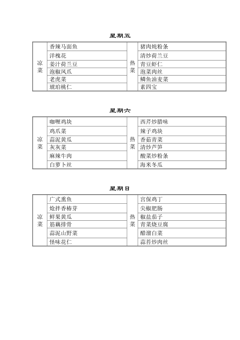 自助餐菜谱_第2页