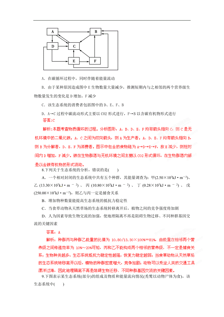 【新课标】2017年高考生物复习热点系列12 生态系统_第4页