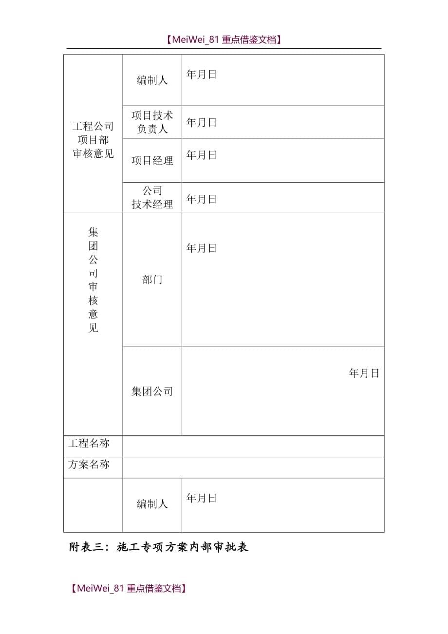 【AAA】专项施工方案编制与审批制度_第5页