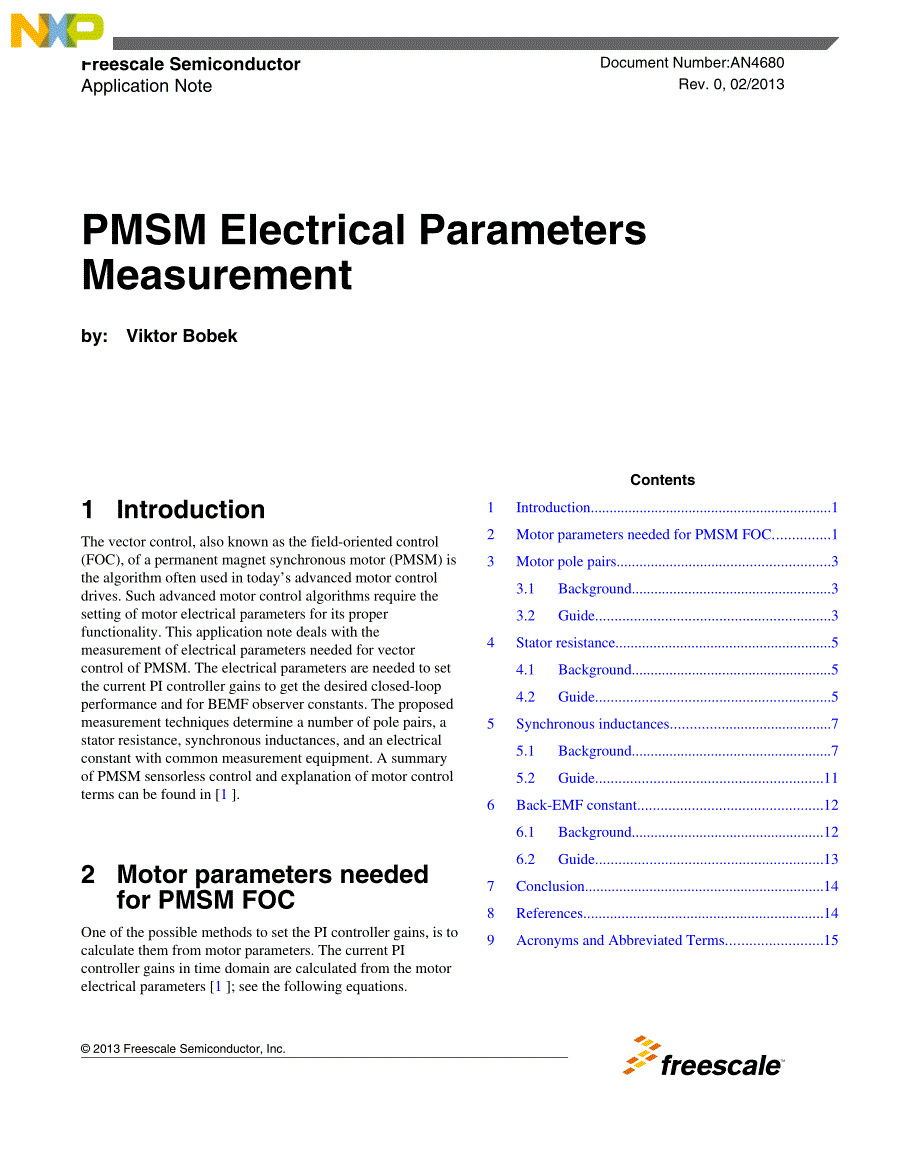 永磁同步电机极对数,内阻,ld,lq,背板电动势常数的测量(权威版)_第1页