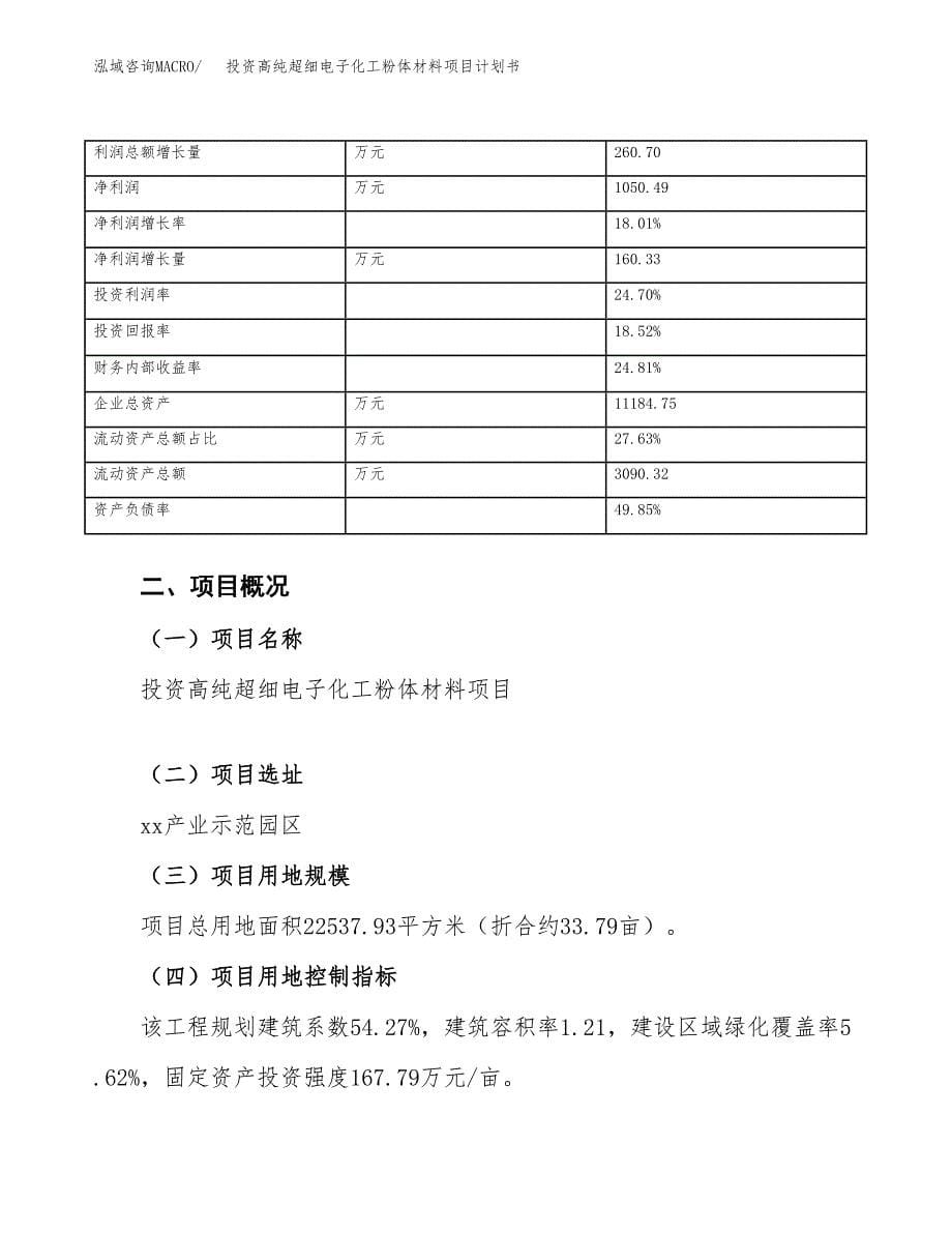 投资高纯超细电子化工粉体材料项目计划书方案.docx_第5页