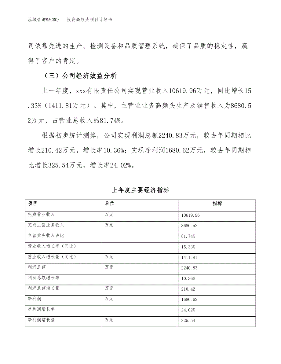 投资高频头项目计划书方案.docx_第4页