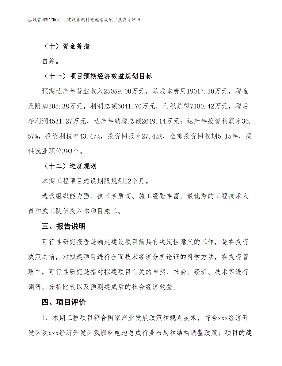 建设氢燃料电池总成项目投资计划书方案.docx_第4页