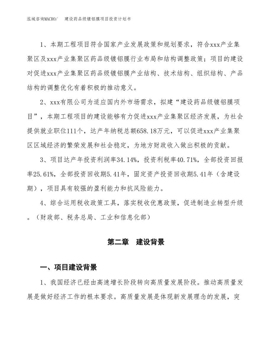 建设药品级镀铝膜项目投资计划书方案.docx_第5页