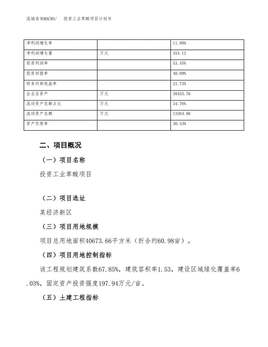 投资工业草酸项目计划书方案.docx_第5页