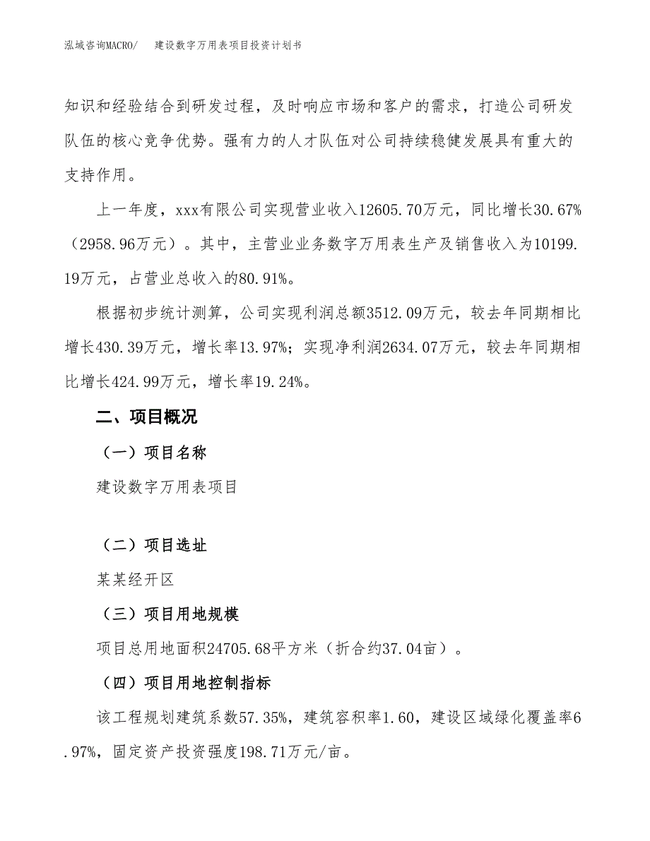 建设数字万用表项目投资计划书方案.docx_第2页