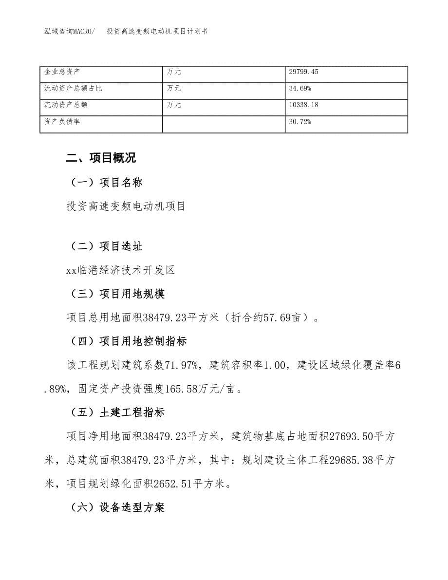 投资高速变频电动机项目计划书方案.docx_第5页