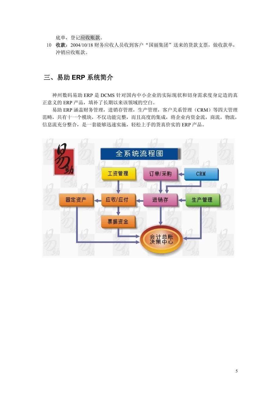 神州数码易助ERP实验指导书_第5页