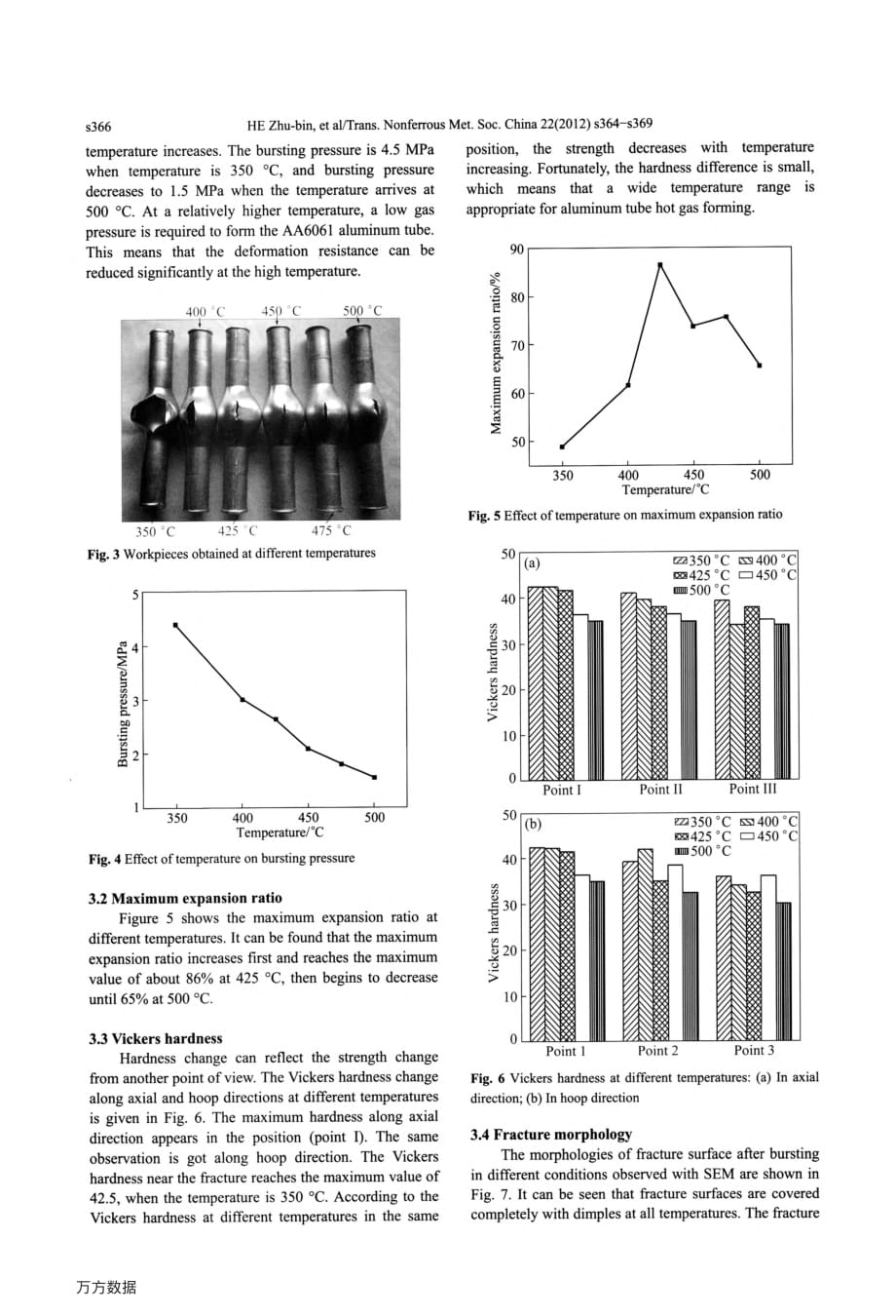 aa6061铝合金管材热态气压成形性能及微观组织_第3页