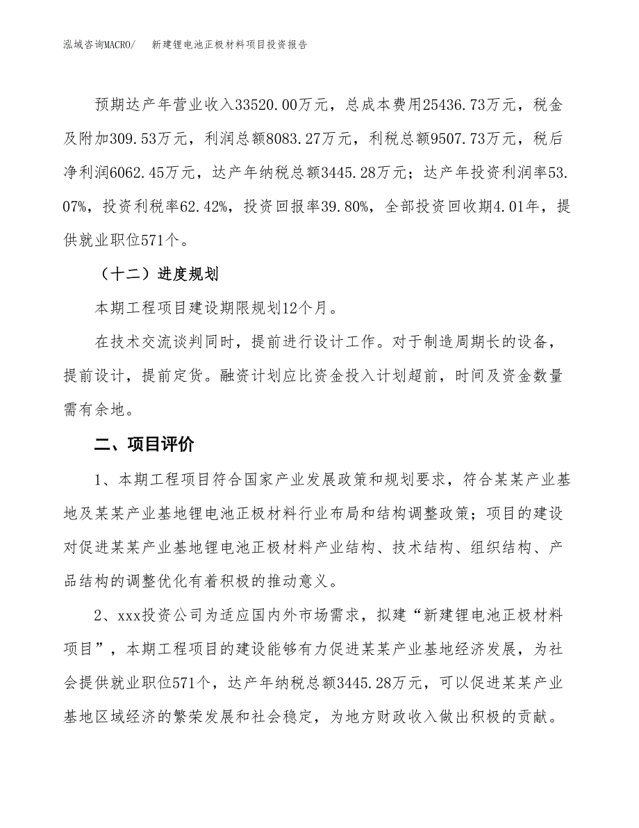 新建锂电池正极材料项目投资报告(项目申请).docx_第3页